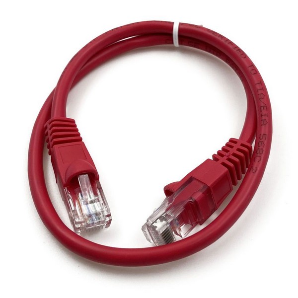 Патч-корд Buro UTP 4 пары cat5E CCA molded RJ-45 3 м, красный